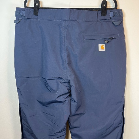 Carhartt Storm Defender Insulated Shoreline Pants Navy Blue Zip Leg NEW Sz Large - Picture 10 of 16